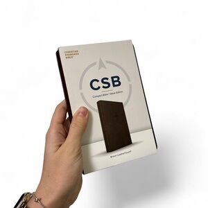 CSB Brown LeatherTouch Coffee Table Book